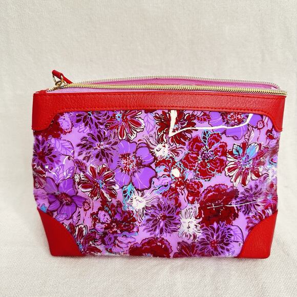 Lilly Pulitzer Printed IN THE WILD FLOWERS ZIP POUCH‎ Cosmetic Travel GWP NWOT - Picture 2 of 8